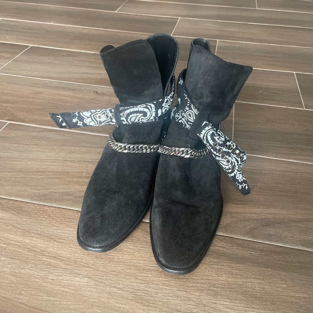 Amiri black bandana boots
